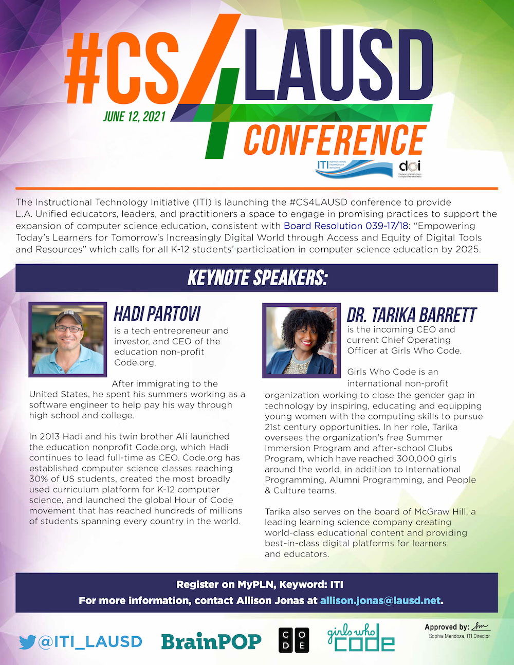 CS4LAUSD Conference 2021 flyer